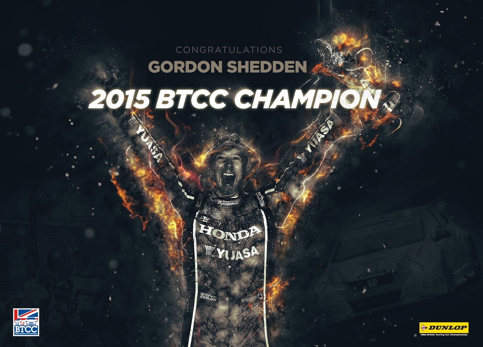 BTCC 2015 Champions Gordon Shedden Η συλλογή τίτλων μόλις ξεκίνησε για το νέο Civic Type R