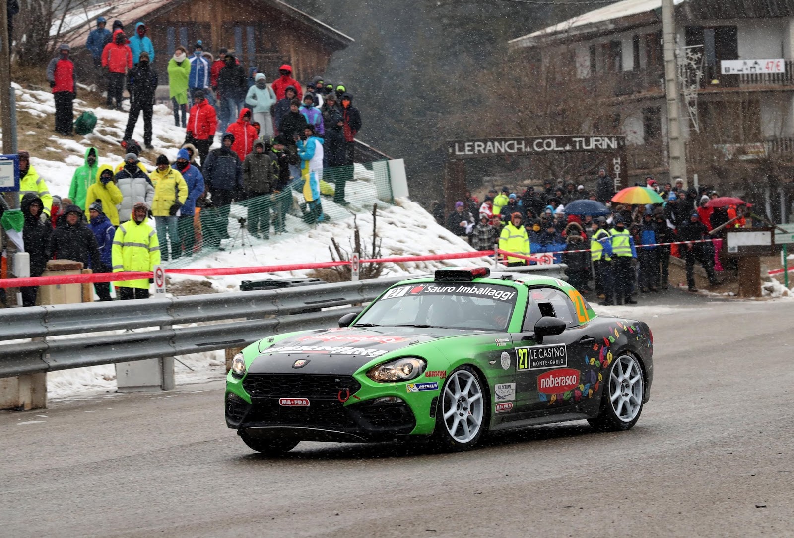 170123 Abarth Noberasco Θετική παρουσία για το Abarth 124 rally στην αγωνιστική του πρεμιέρα στο 85ο Rally του Monte Carlo