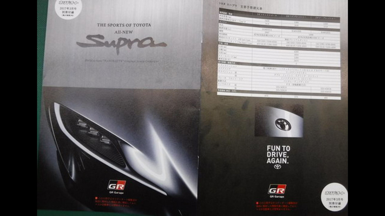 2018 toyota supra brochure not confirmed Όχι, αυτό δεν είναι το προσπέκτους της νέας Supra