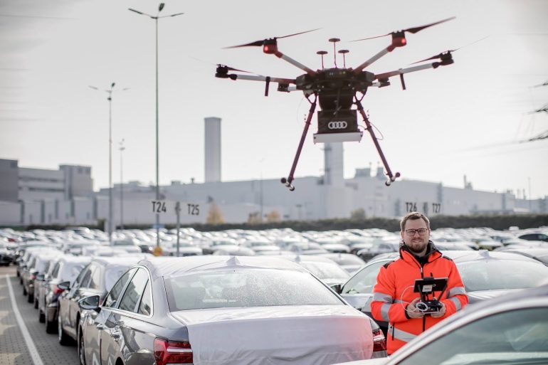 AUDI 25CE25A725CE25A125CE259725CE25A325CE25972BDRONES 1 Πιλοτική χρήση drones στα logistics της Audi