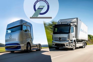 20C0706 04 Die Pioniere der Elektrifizierung: Der Mercedes-Benz eActros und der Mercedes-Benz GenH2 Truck gewinnen den "Truck Innovation Award 2021"
