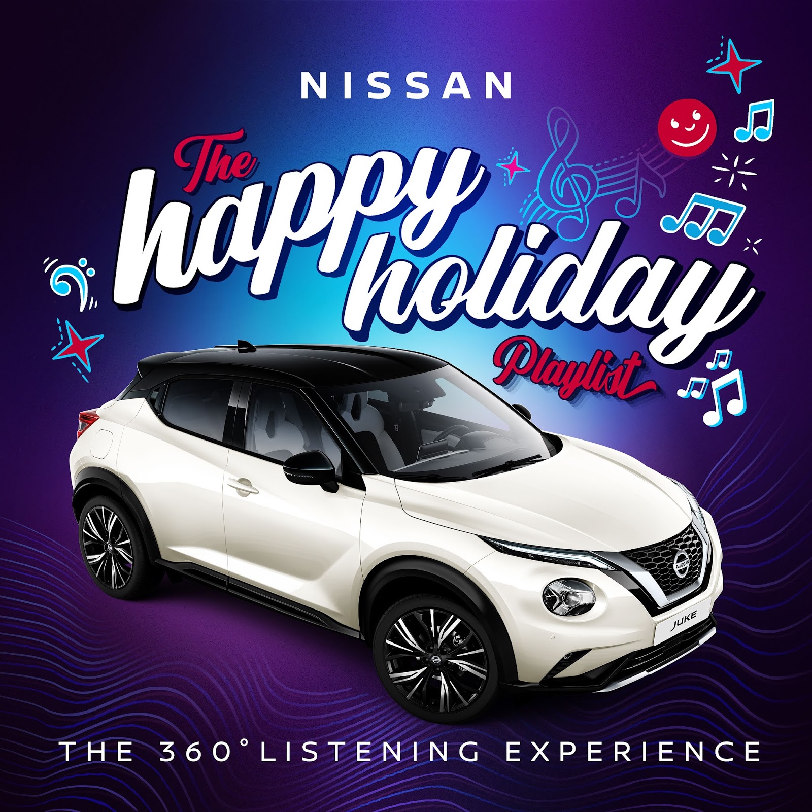 JUKE Happy Holiday Το Nissan JUKE μας βάζει στο κλίμα των εορτών, με την “The Happy Holiday Playlist”