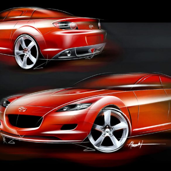 Mazda RX 8 Sketch Η οικογένεια που σχεδίασε τα "διαμάντια" της Mazda