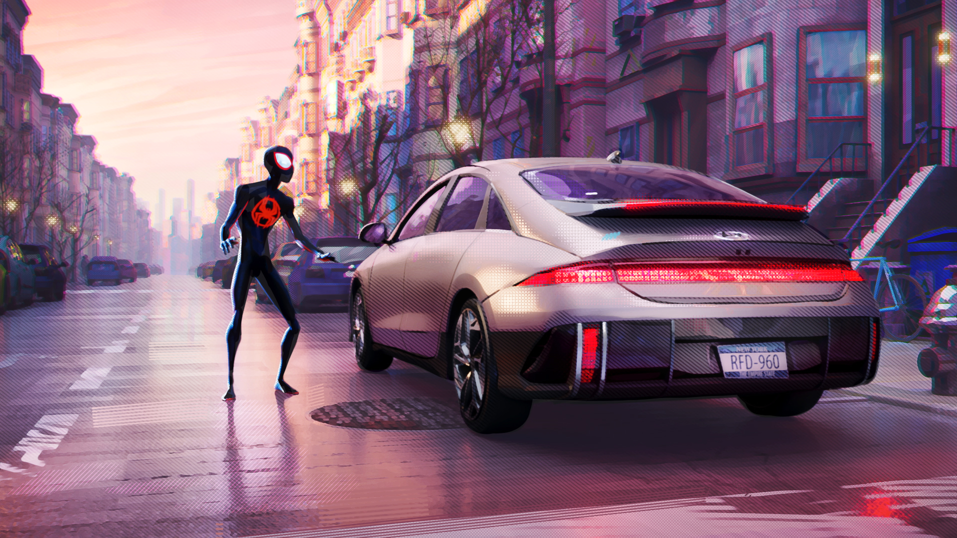 Hyundai X Spider verse Custom Animation IONIQ 6 with Spiderman Νέα συνεργασία Hyundai Motor και Sony Pictures