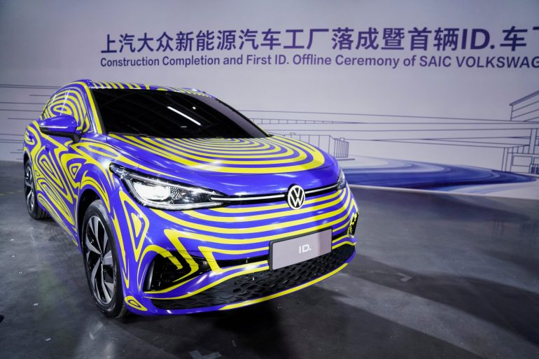 VW SAIC ID VW's joint venture in China with SAIC transforms Shanghai plant for EV manufacturing