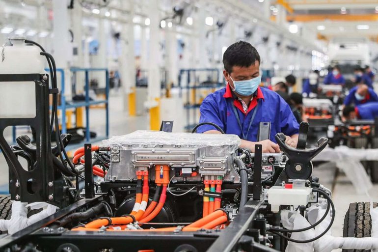 Chinese EV factory