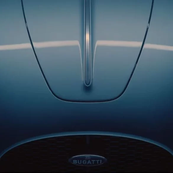 Bugatti teaser The new Bugatti debuts today: Watch the Livestream today at 10:30 pm