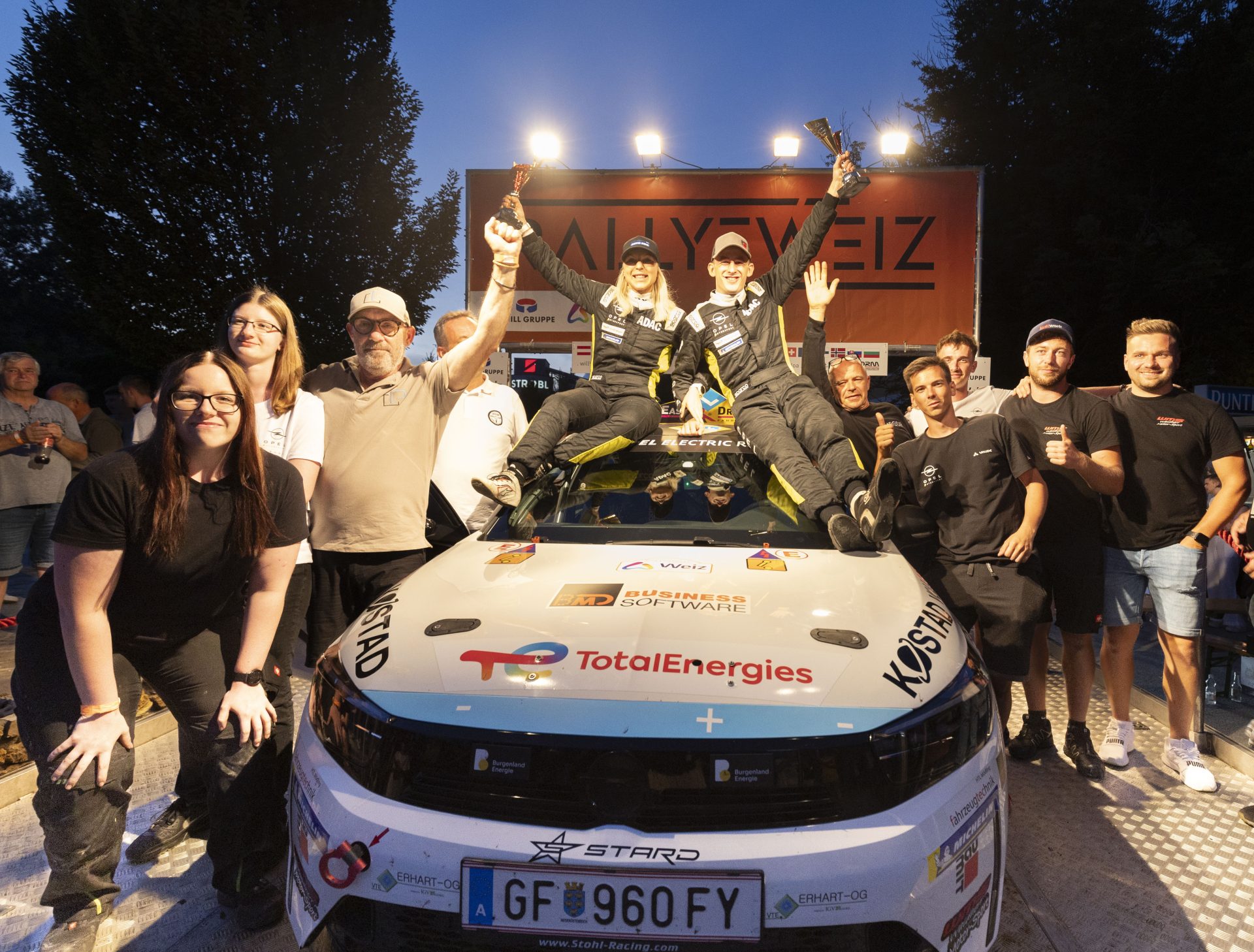 OpelCorsaElectricRallyeWeiz ADAC Opel Electric Rally Cup: home dominance of Luca Pröglhöf at Rallye Weiz