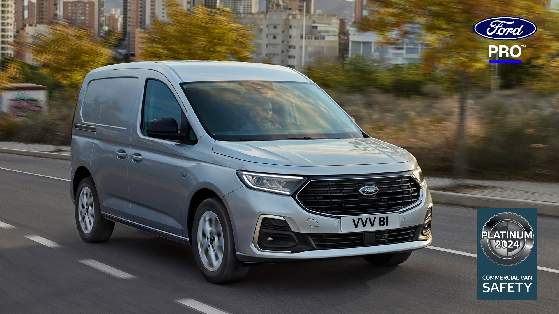 Top safety marks in Euro NCAP tests for three Ford Pro van models