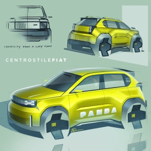 GrandePanda SketchesbyCentroStileFIAT 8 Grande Panda vs 80ties Panda